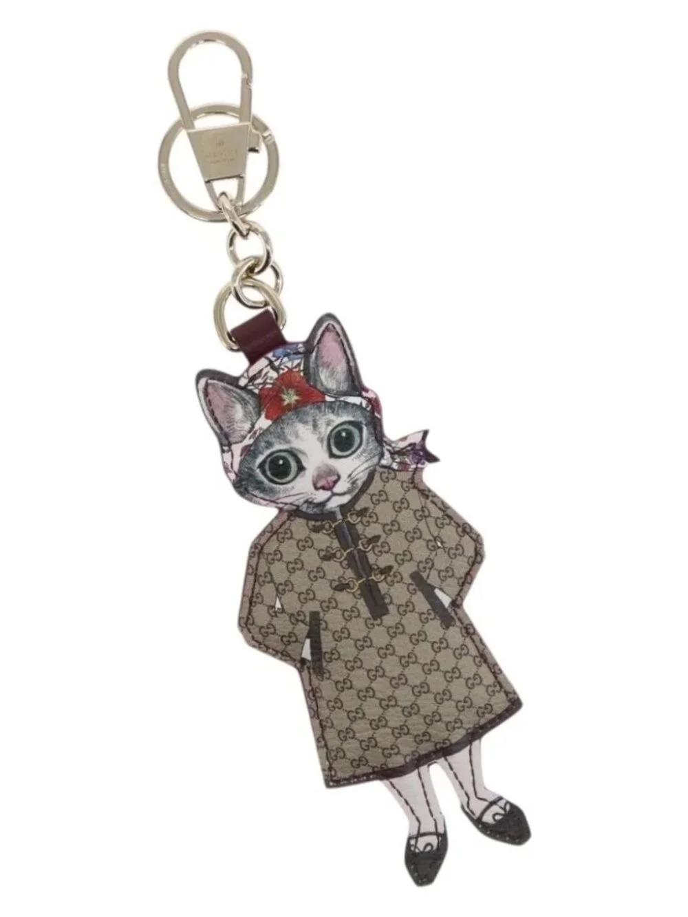 GUCCI GG Supreme Japan limited edition Yuko Higuchi Cat BO Charm Beige 171170SAM
